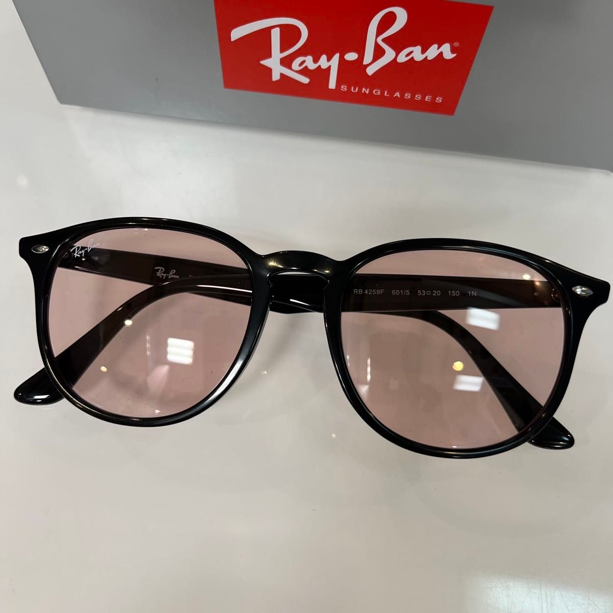 正規RayBanレイバンRB4259F 601/5 ブラック/ライトピンク アジアン