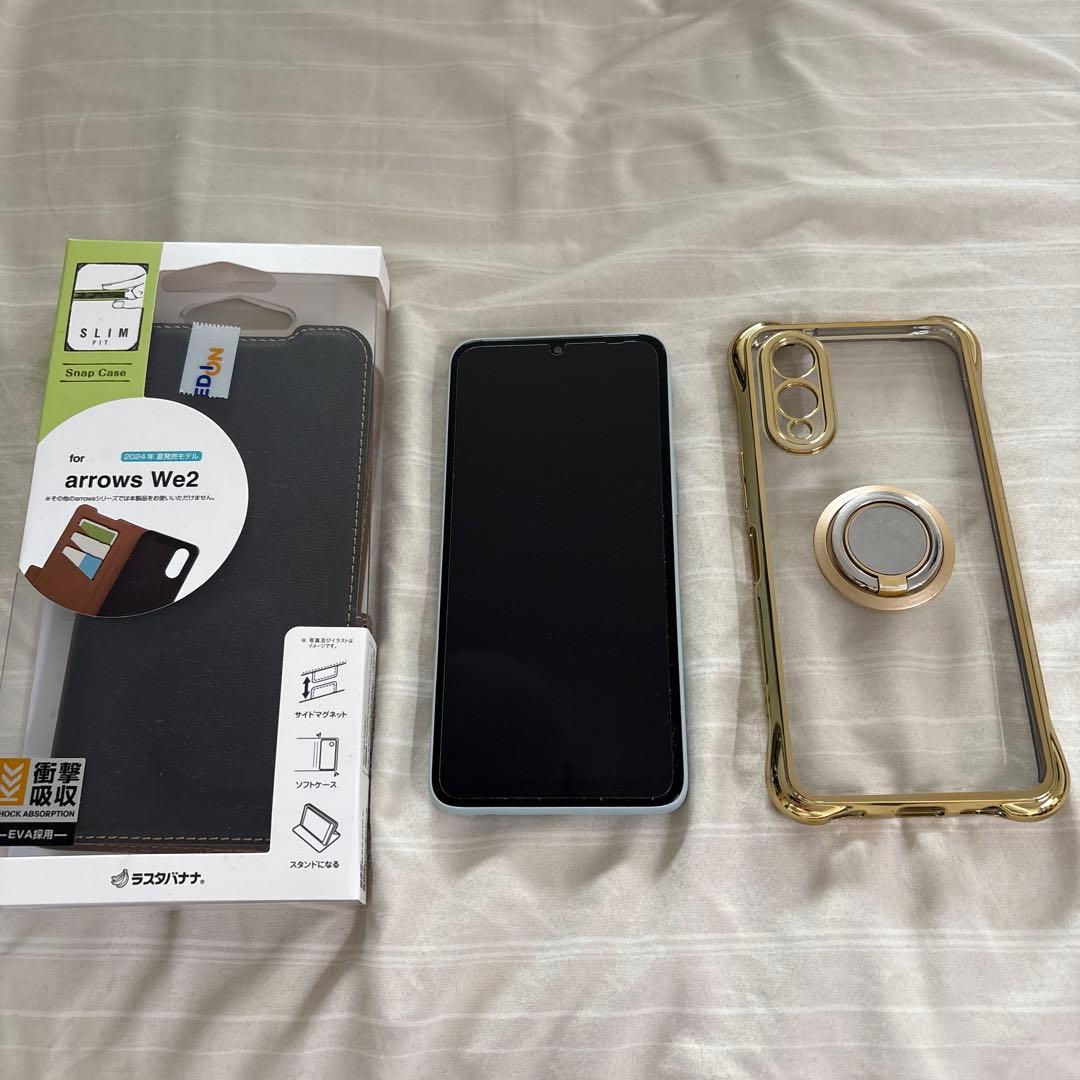 【としくろ】arrows We2 楽天SIMフリー 【美品】ケース付 楽天市場】arrows We2 Plus F-51E ケース スマホケース 黒 ブラック
