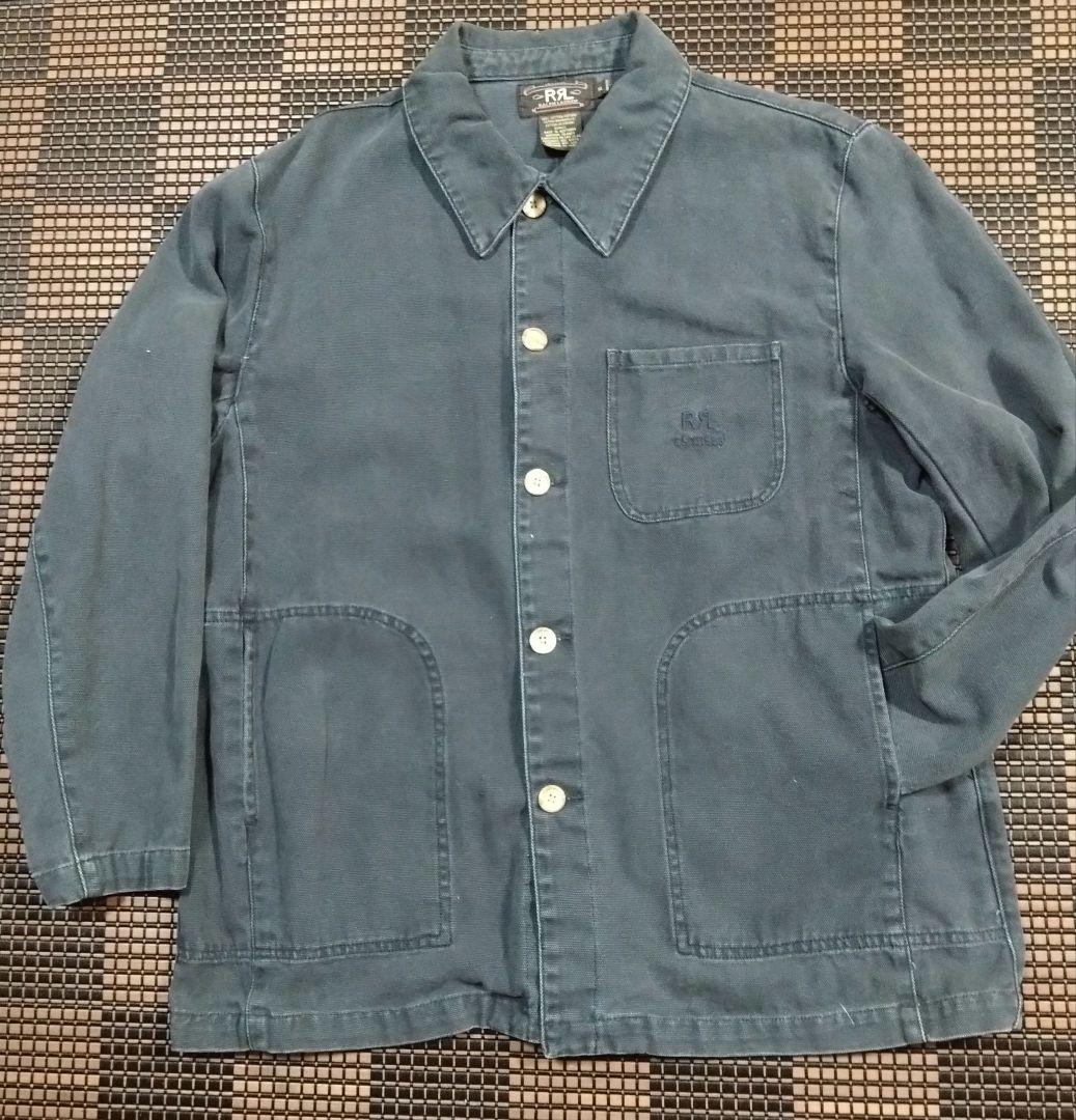 RRL ダブルアールエル ダック地 カバーオールジャケット 三つ星 90's 良品 RRL ダブルアールエル ラルフローレン 三つ星タグ 90s USA製